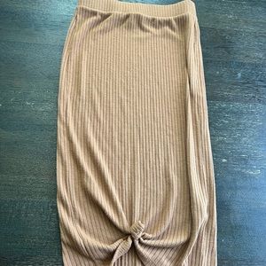 Tie front maxi skirt